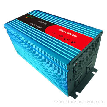Pure Sine Wave Power Inverter, 3000W Rated Power, 6000W Peak Output, Fast Start, Soft/Start Function